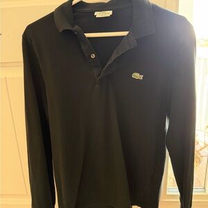Lacoste Men's long sleeve Polo Shirt in Black